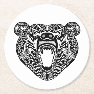 Style Bear Round Paper Coaster