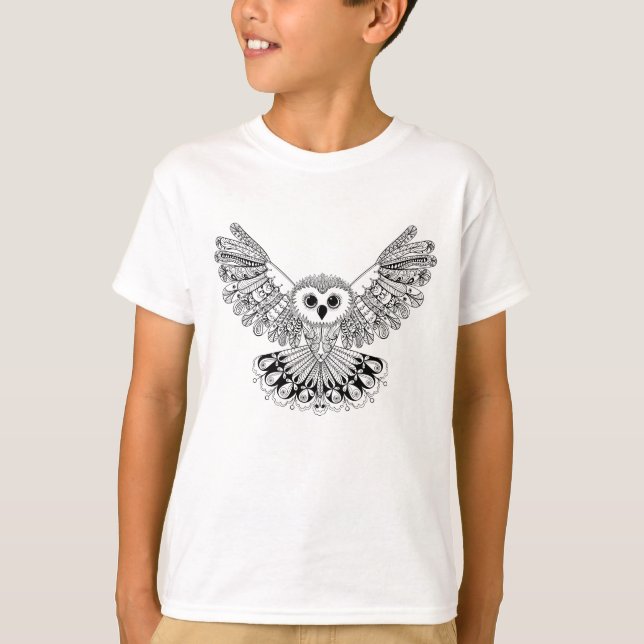 Style Black Owl T-Shirt (Front)