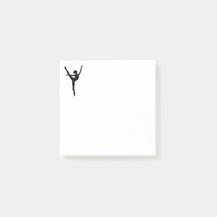 Style Black silhouette ballet dancer feelings girl Post-it Notes