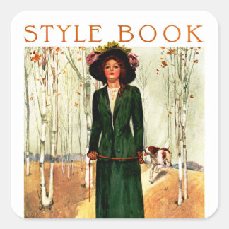 Style Book Fashion Illustration Square Sticker