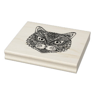Style Cat Rubber Stamp