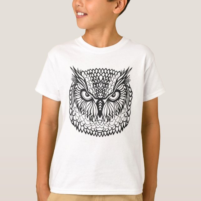 Style Eagle Owl Head T-Shirt (Front)