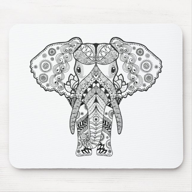 Style Elephant Mouse Pad (Front)
