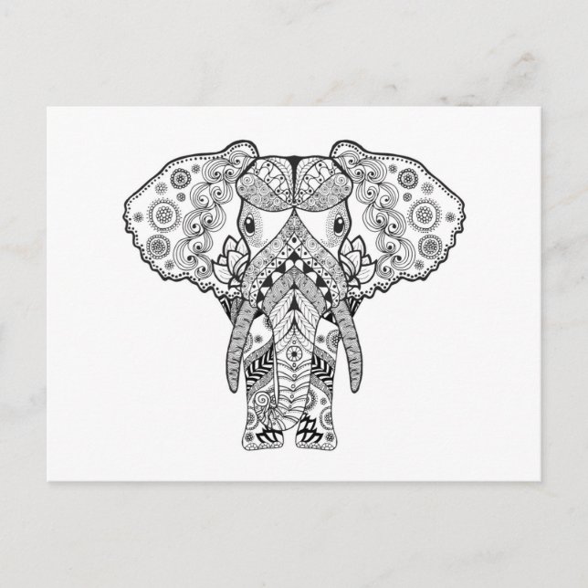 Style Elephant Postcard (Front)