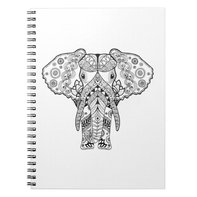 Style Elephant Spiral Notebook (Front)