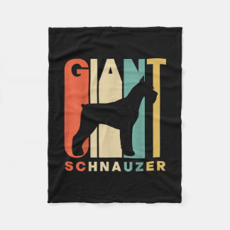 Style giant schnauzer silhouette fleece blanket