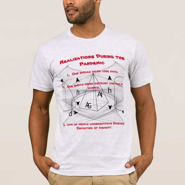 'Style' Grey & Red 'Realisations during Pandemic' T-Shirt (Front)