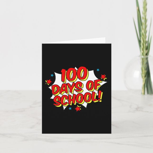Style Happy 100th 100 Days Of School  Card (Front)