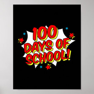 Style Happy 100th 100 Days Of School  Poster
