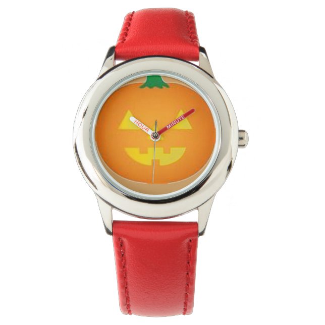 Style: Kid's Red Glitter Strap Watch (Front)