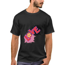 Style: Love And Flowers Men's Basic T-Shirt