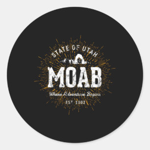 Style Moab Classic Round Sticker