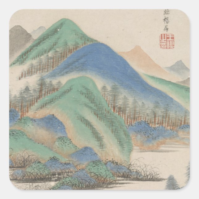 Style of Various Old Masters | Landscape Square Sticker (Front)