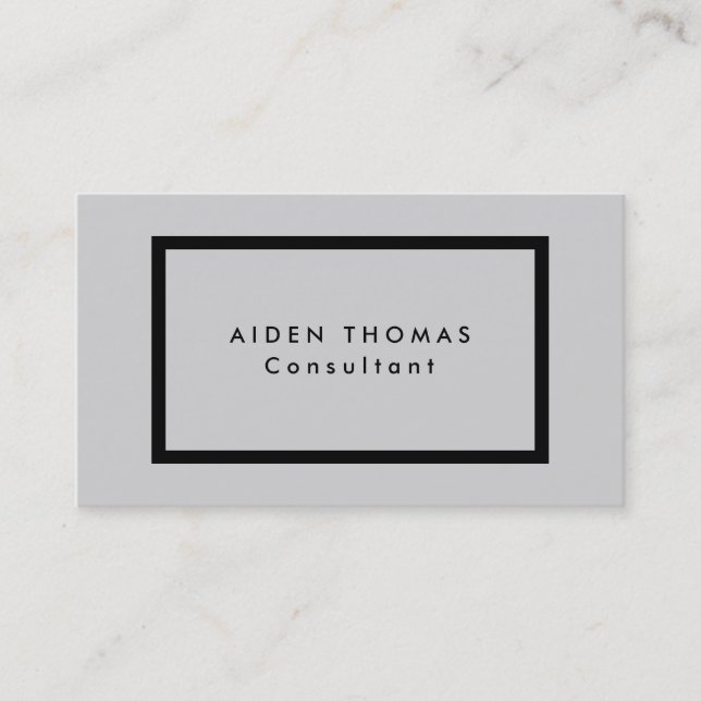 Style Plain Modern Light Grey Background Original Business Card (Front)