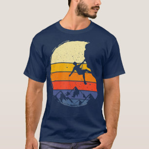 Style Rock Climbing Retro Bouldering Climber T-Shirt
