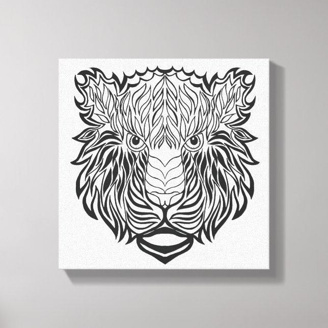 Style Tiger Head 6 Canvas Print (Front)