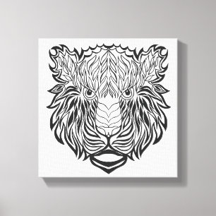 Style Tiger Head 6 Canvas Print