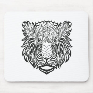 Style Tiger Head Mouse Pad