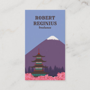 style travel for Japan with Mount Fuji Business Card