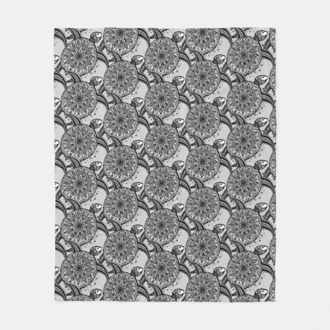 Style Turtle Pattern Fleece Blanket (Front)