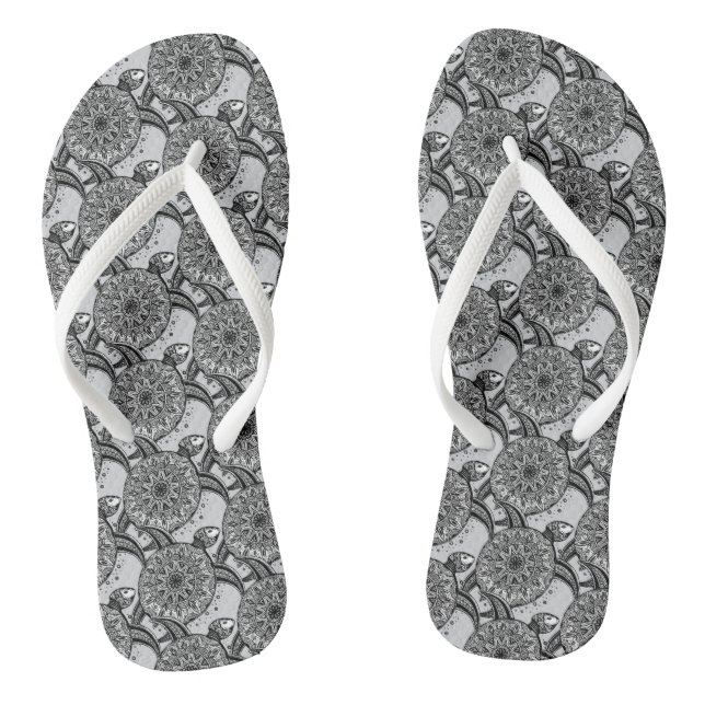 Style Turtle Pattern Jandals (Footbed)
