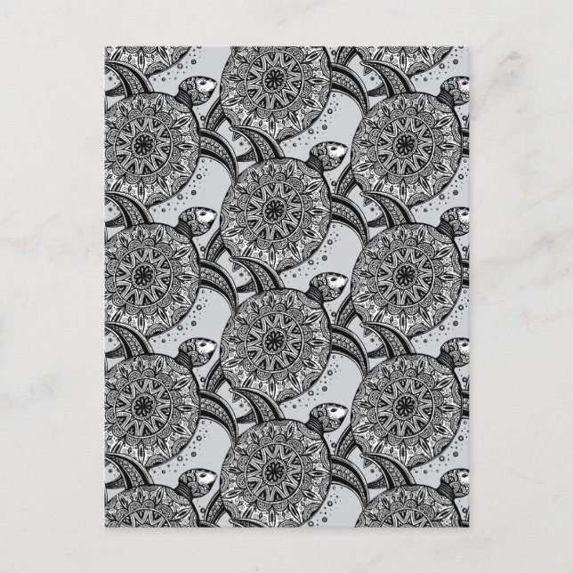Style Turtle Pattern Postcard (Front)