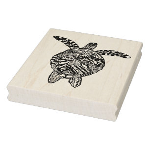 Style Turtle Rubber Stamp