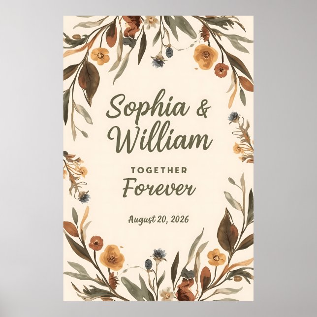 [Style] Wedding Welcome Poster Sign  [Flower/Theme (Front)