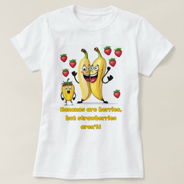 Style: Women's  Banana Are Berries Basic T-Shirt  (Design Front)
