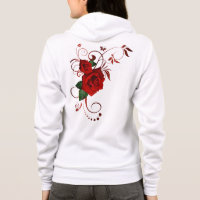 Style: Women's Bella+Canvas red flower