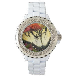 Style: Women's Rhinestone White Enamel Watch