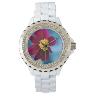 Style: Women's Rhinestone White Enamel Watch