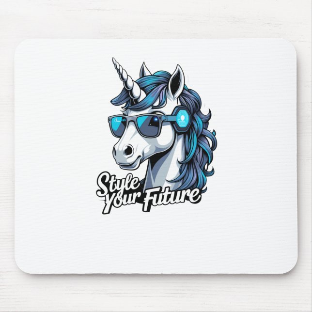 Style Your Future Unicorn Sticker  Mouse Pad (Front)