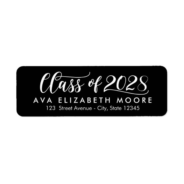 Styled Class EDITABLE COLOR Graduation Label (Front)