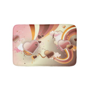 Styled design background bath mat