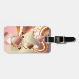 Styled design background luggage tag