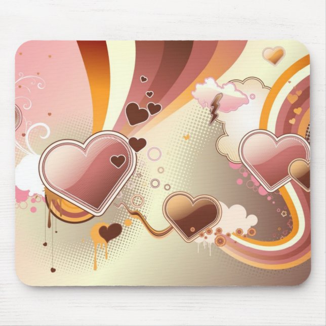 Styled design background mouse pad (Front)