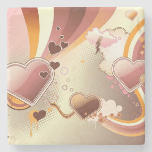 Styled design background stone coaster