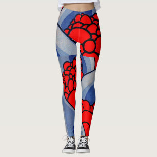 styled flowers and leaves print leggings