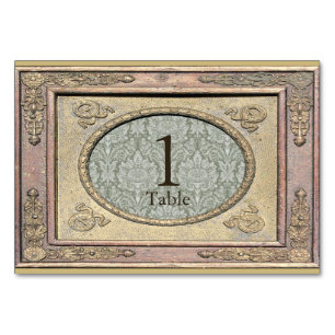Styled Frame Floral Pattern Table 3 Card
