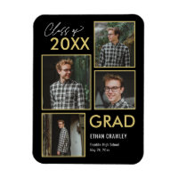 Styled Gallery EDITABLE COLOR Graduation Magnet