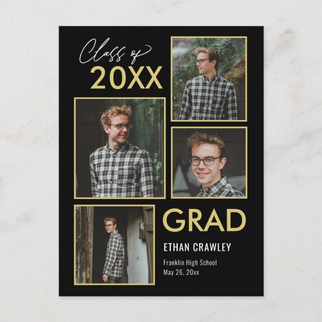 Styled Gallery Editable Colour Graduation Postcard (Front)