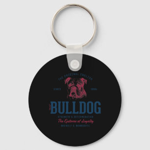 Styled Vintage English Bulldog  Key Ring