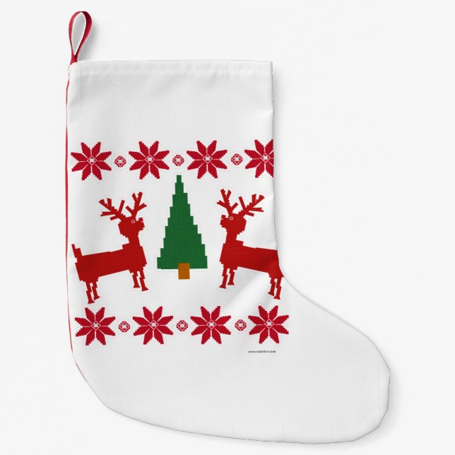 Stylin Christmas Sweater Small Christmas Stocking (Front)