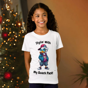 Stylin' with My Quack Pack - Cool Duck T-Shirt for