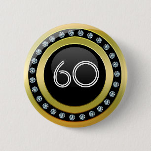 Stylis 60 template button black, gold and diamonds