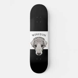 Stylise Labrador Retriever Personalised Skateboard