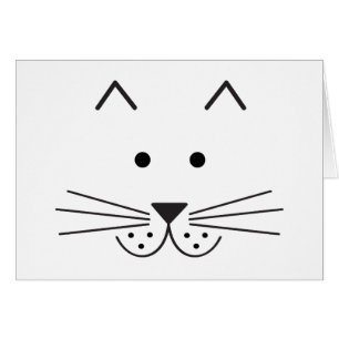 Stylised Abstract Cat Face Illustration Design