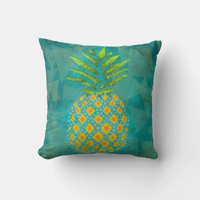 Stylised abstract pineapple cushion (Front)