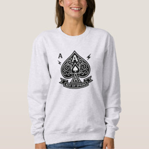 Stylised Ace of Spades — Art-Deco Vector Emblem Sweatshirt